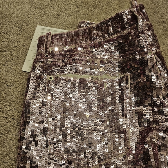 Sequin pink jeans kid 16 years size . Fit women size 6 or 8 . New - Picture 3 of 11